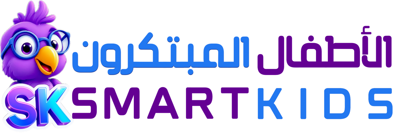 Logo of SK Smart Kids with a colorful character and text.