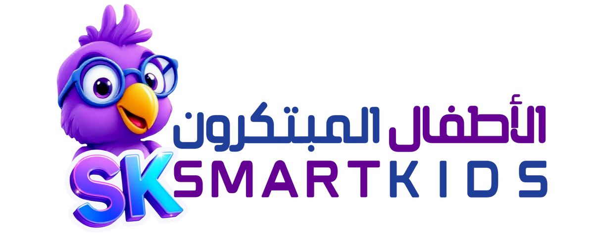 Logo of SK Smart Kids Kuwait with a colorful character on a white background